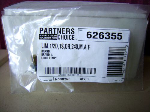 Partners choice 626355 intertherm nordyne miller tappan furnace limit switch for sale