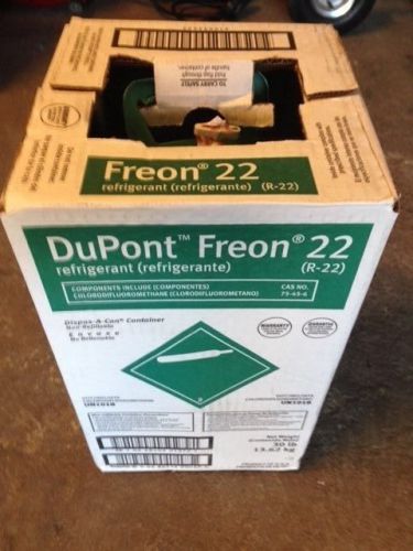 DuPont R22 FREON REFRIGERANT 30 LB. CYLINDER - TANK - NEW - SEALED W/ BOX R22