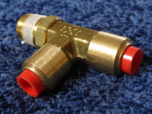 5 instant push air fitting 1/4&#034; npt x 1/4&#034; od tube street &#034;t&#034; swivel poly-matic for sale
