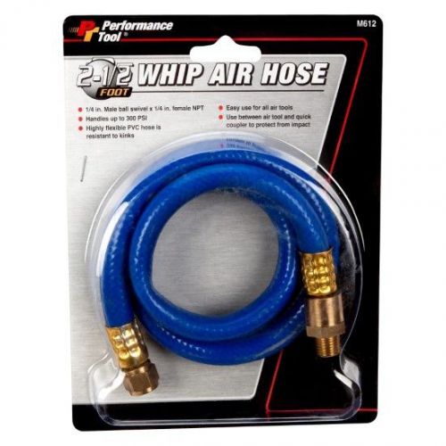 WILMAR TOOLS 2-1/2&#039; 300 PSI WHIP AIR HOSE PERFORMANCE TOOL M612