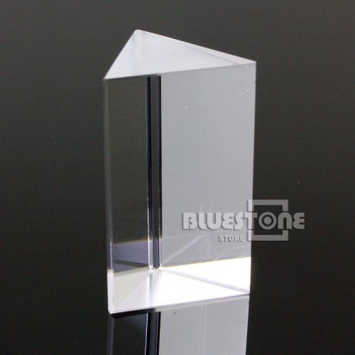 Top clear 5cm Optical Glass Triple Triangular Prism Physics Teaching Spectrum