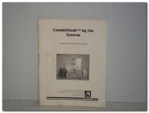 Isco 60-2133-520 combiflash sq 16x install operation guide original manual for sale