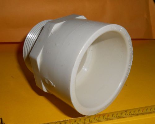 Set of 5 CHARLOTTE 1.5 x 1.5 MPT SLIP PVC PIPE ADAPTERS 1-1/2&#034; 436-015 FITTING