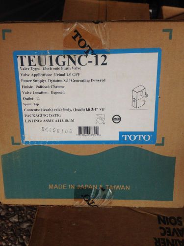 Toto teu1gnc-12 electronic flush valve (new) chrome for sale