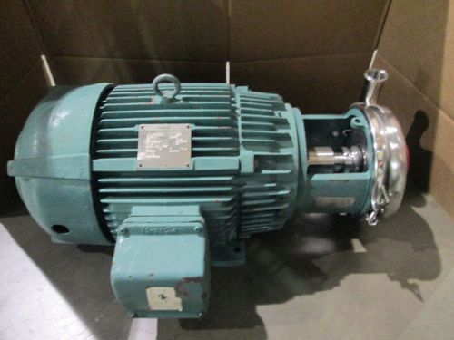 Siemens motor rgzf1ch  20 hp 3510 rpm 230/460v w/tri-clover pump c218md21t-3 for sale