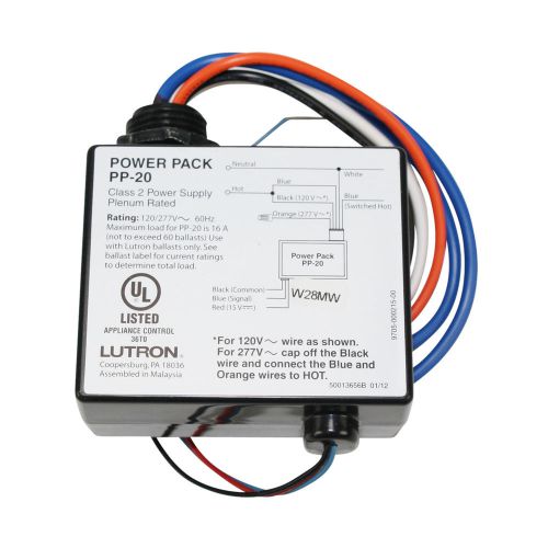 Lutron pp-20 120/277v 16amp 16a  class 2 power supply power pack for sale