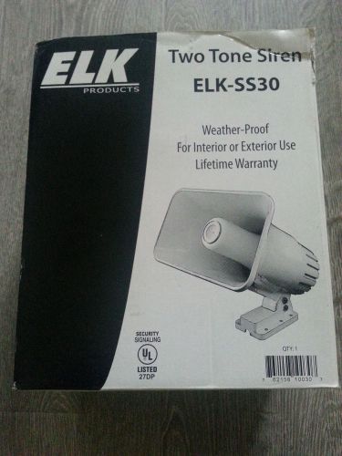 ELK Two Tone Siren ELK-SS30 Alarm System