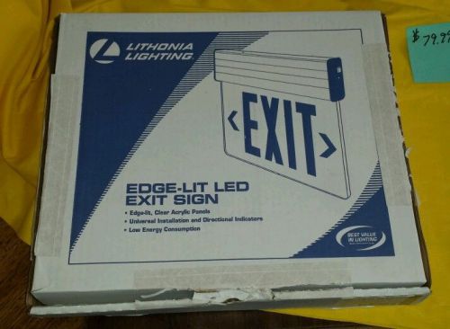 Lithonia Lighting Edge Lit Led Exit Sign EDG 1 R EL SD M6 Emergency Exit