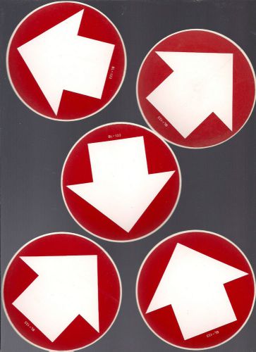 (LOT OF 5) SELF-ADHESIVE VINYL &#034;FIRE EXTINGUISHER DIRECTIONAL ARROW&#034; SIGN&#039;S 4&#034;