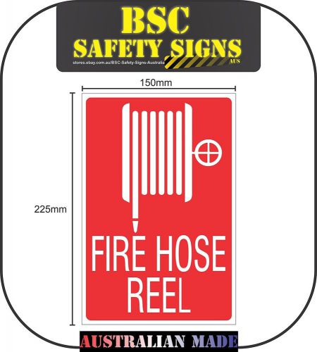New fire hose reel safety rigid sign 150 x 225mm australian made kit fighting for sale