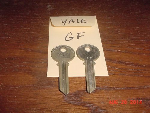 Vintage key blank original yale  &#034; gf &#034; keyway locksmith nos for sale
