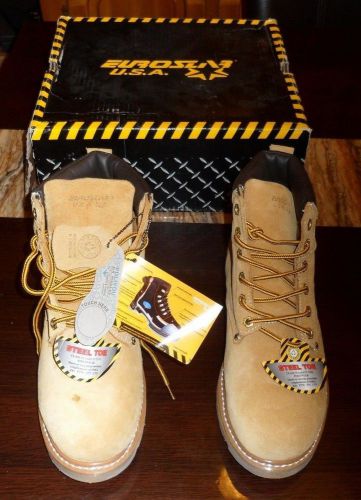 EuroStar USA Steel Toe Boots Size 9 Euro Star Steel-Toe Boots Shoes Safety
