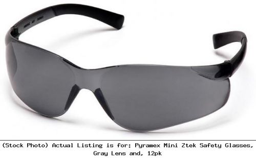 Pyramex Mini Ztek Safety Glasses, Gray Lens and, 12pk: S2520SN