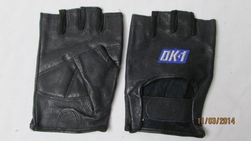 Leather half finger palm padded gloves lifting work motorcycle atv ok-1 wgs xl for sale