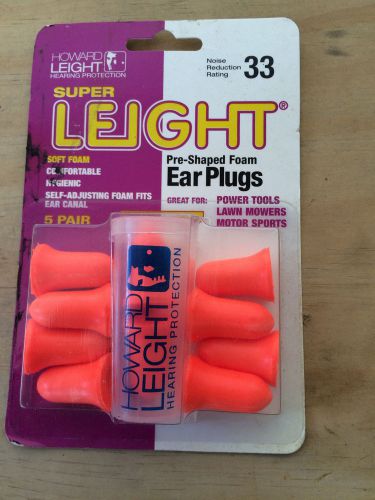 Sperian Super Leight Pre-Shaped Foam Earplugs 5 Pair 33 Noise Reduction Rating
