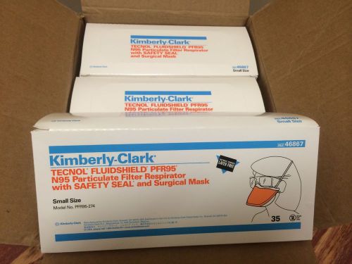 Kimberly clark tecnol n95 particulate filter respirator 35 per box, 210 per case for sale