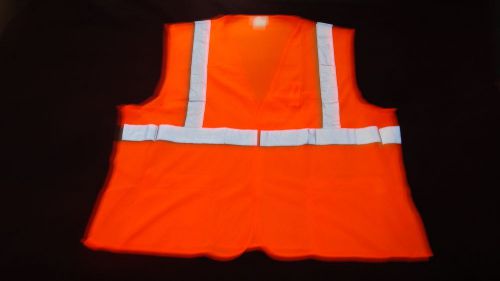 Lot of 5 -  safety vest orange class 3 level 2 by incentex- size: 6 xl - new for sale