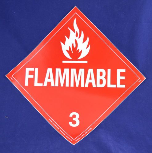 Lot of 58 Red Flammable Removable Vinyl Placard Signs + 2 UN 1210 Signs 10 3/4&#034;