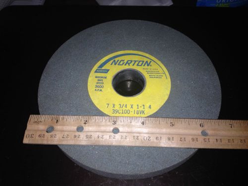 Norton grinder wheel,  7X3/4X1-1/4, 39C100-I8VK Wheel, Silicon Carbide,NOS