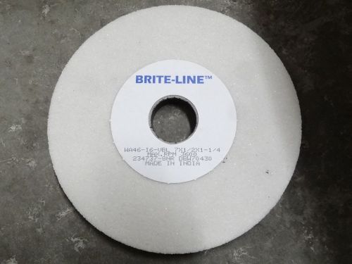 New brite-line 7&#034; x 1/2&#034; x 1-1/4&#034; grinding wheel wa46-i6-vbl grit 46, white for sale
