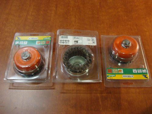 Wolfcraft wire cup brushes  ?100 M14 thread max.8500RPM - 3PCS - Made in Germany