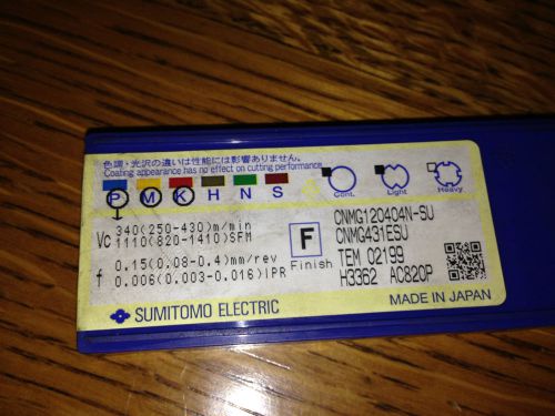 5 SUMITOMO CNMG120404N-SU CNMG431ESU TEM 02199 H3362 AC820P