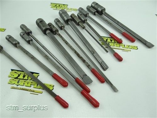 Nice lot of 13 coolant fed carbide tipped gun drills 3/16&#034; to 19/32&#034; for sale