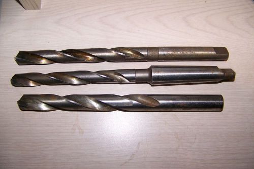 CARBIDE TIPPED DRILL BITS, QUANTITY 3, SIZES ARE 1/2, 17/32, 19/32