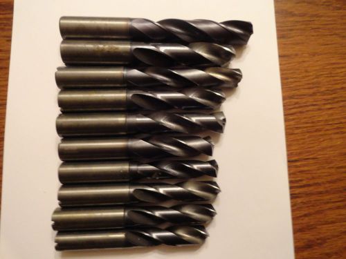 Ten guehring reconditioned thur coolant carbide drills for sale