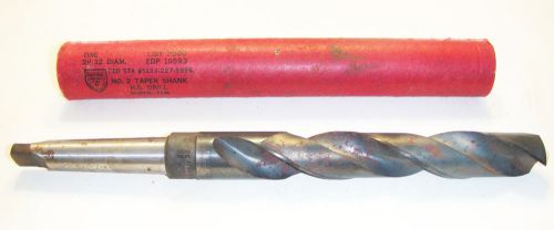 National Twist Drill 29/32&#034; EDP 10593 No. 2 High Speed Drill LIST 200C super tem
