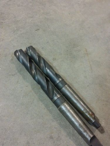 Lot of 2 59/64&#034; taper shank drill bits for sale