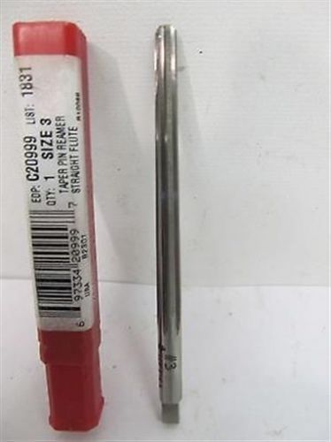 Cle-Line C20999, Size 3, HSS, Straight Shank, Flute Taper Pin Reamer