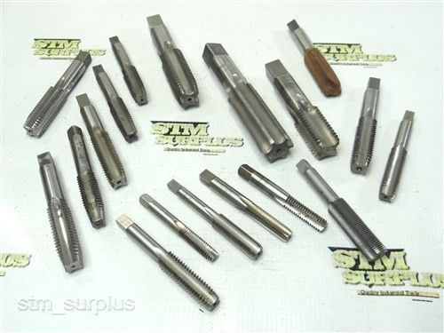 NICE LOT OF 18 HSS HAND TAPS 5/6&#034; -18 TO 11/16&#034; -32 NS BUTTERFIELD