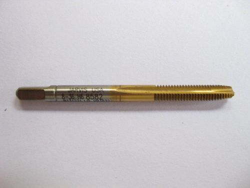 One  8-36 h6 jarvis plug 3 flute spiral point tap tin coated usa for sale