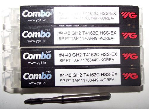 5pc 4-40 YG1 Combo Tap Spiral Point Taps for Multi-Purpose Coated