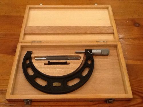 2 NSK JAPAN (4-5in)(5-6in) Outside Micrometer Caliper Friction Wood Box