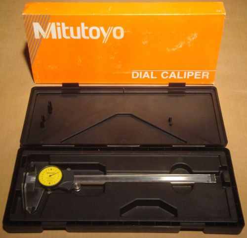 Mitutoyo dial caliper, number 505-672, 0-200mm range, stainless steel for sale