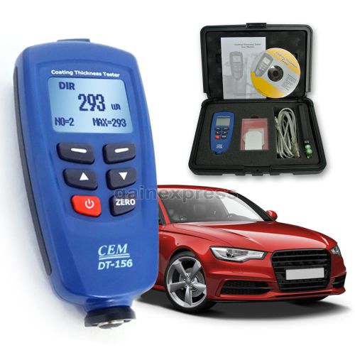 Cem dt-156 pro paint coating thickness meter gauge auto f/nf probe tester 1250um for sale