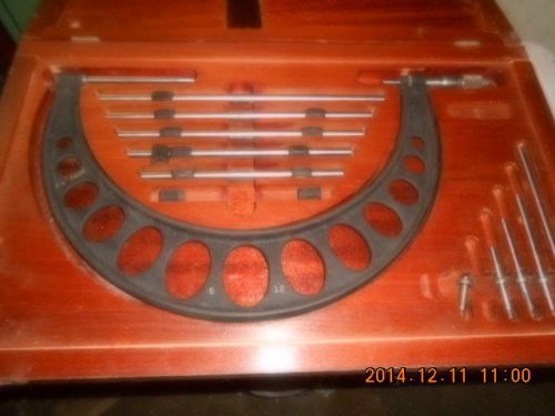 Brown &amp; sharp 6 in to 12 in multi anvil micrometer usa in box for sale