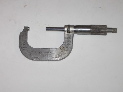 Starrett no 2-c 1-2&#034; 1 to 2&#034; micrometer caliper ratchet spindle lock ls starrett for sale