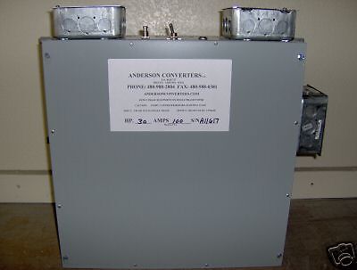 New!! 30 hp rotary phase converter panel   mills lathes for sale
