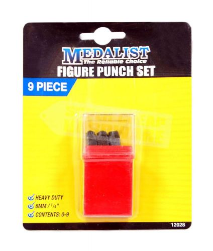 FIGURE PUNCH SET 9 PIECE IN CASE NUMBER 0-9 Clearance RRP$14 BNIB