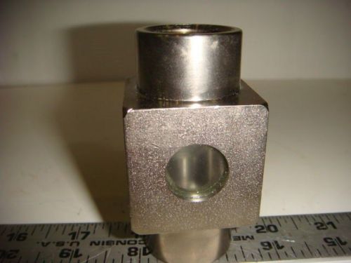 Sight glass,flow indicating, in-line, 1&#034; npt female x female, 3 1/8&#034; long, steel for sale
