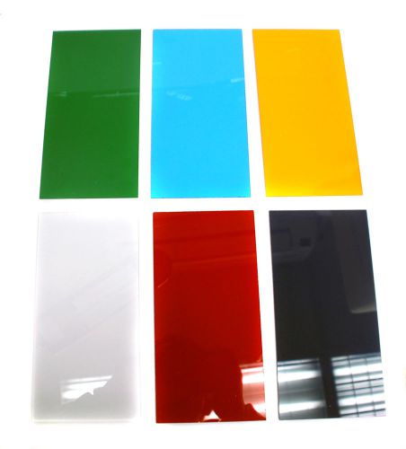 1 set Acrylic sheet Transparent 20x10cm Green Blue Orange Clear Red Black-Purple