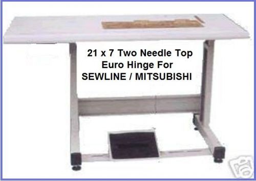 NEW  TWO-NEEDLE  21x7  CUT-OUT TABLE SET FOR MOST 2NDL INDUSTRIAL SEWING MACHINE