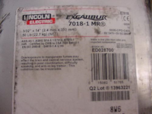 Lincoln Excaubur 7018 -1MR 3/32&#034; welding rods 45 LB AWS E7018