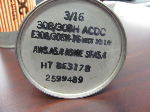 10 # McKAY 3/16&#034; 308 / 308H ACDC STAINLESS STEEL WELDING RODS / ELECTRODES