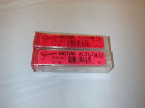 2 Victor Cutting Tips Acetylene  0-1-101 &amp; 0-3-101  NOS Free Shipping