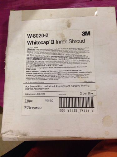 3M Inner Shroud W-8020-2  2Pcs. Per Case Used W/ 3M Whitecap Helmet W-8000 (B7)