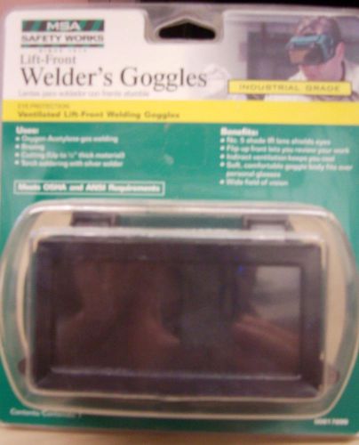 Msa safety works lift-front welder&#039;s goggles #00817699 for sale